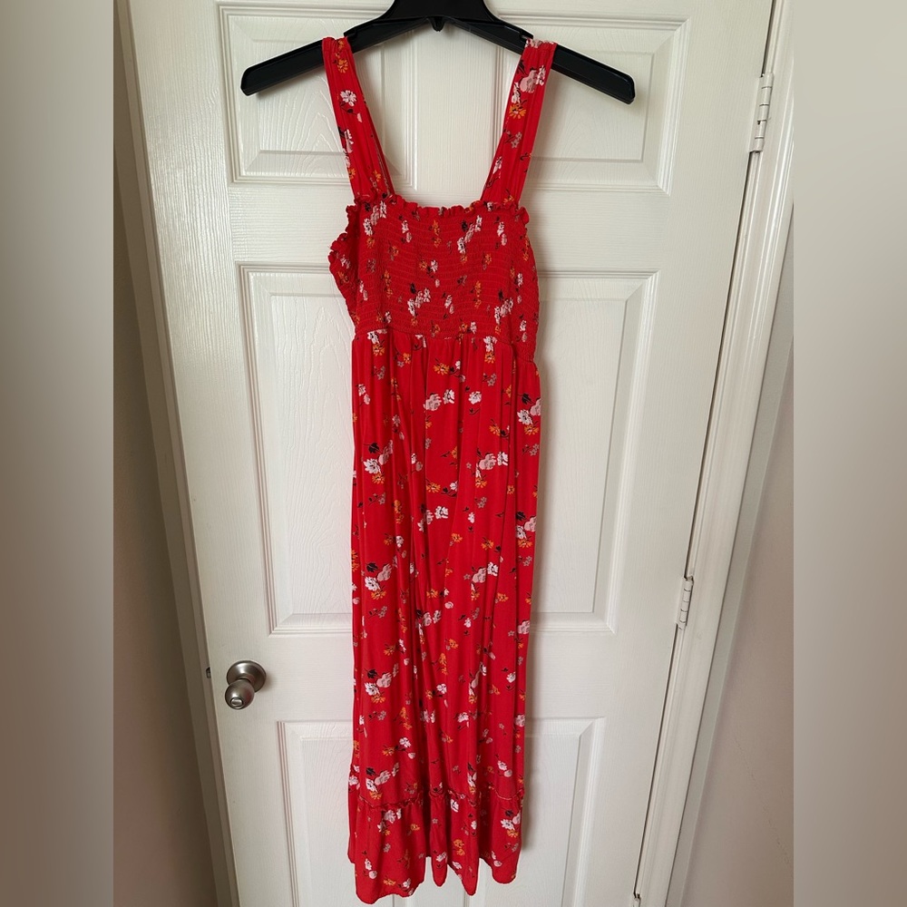 Isabel Maternity Red Floral Dress